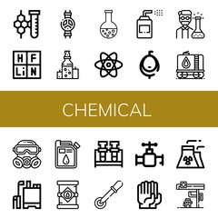 chemical icon set