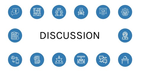 Set of discussion icons