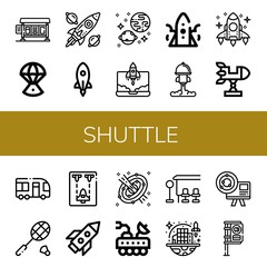 shuttle icon set