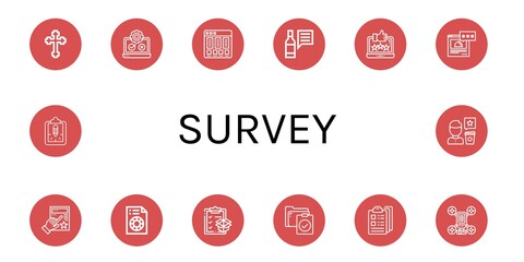 survey icon set