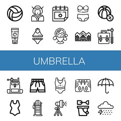 Fototapeta premium umbrella icon set