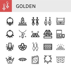golden icon set