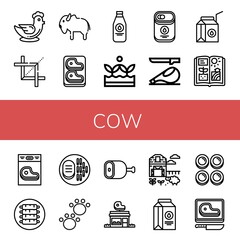 cow icon set