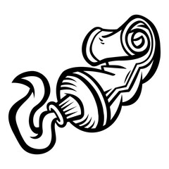 Toothpaste tube squeezing out toothpaste for cleaning teeth -- cartoon illustration