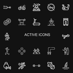 Editable 22 active icons for web and mobile