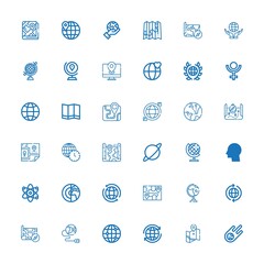 Editable 36 orbit icons for web and mobile