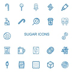 Editable 22 sugar icons for web and mobile
