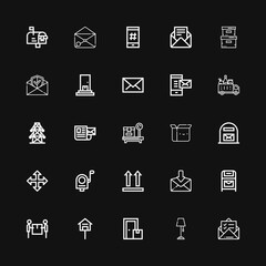Editable 25 post icons for web and mobile