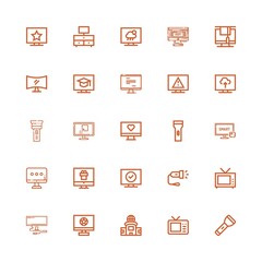 Editable 25 led icons for web and mobile