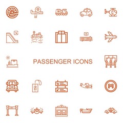 Editable 22 passenger icons for web and mobile
