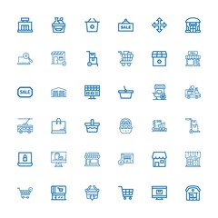 Editable 36 cart icons for web and mobile
