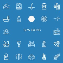 Editable 22 spa icons for web and mobile