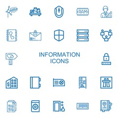 Editable 22 information icons for web and mobile