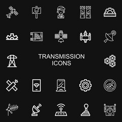 Editable 22 transmission icons for web and mobile