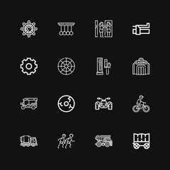 Editable 16 wheel icons for web and mobile