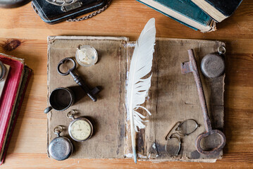 vintage writing items and other accessories of the last century