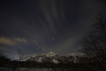 night sky with clouds