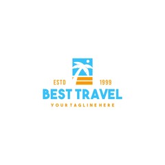 Creative summer travel logo design