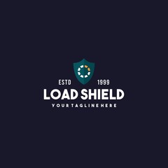 Creative load shield logo design