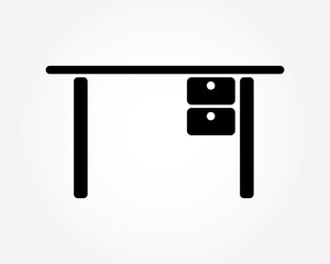 vector table icon on white background.