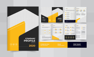 8 Pages corporate business brochure use multi-purpose design	

