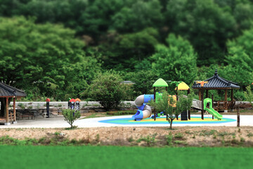 playground. Farm village in Goryeong-gun, South Korea.
