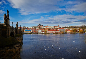 Prague Castle. Cityscape of Praha, Czech.
