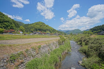 Naklejka na ściany i meble typical rural landscape in Japan