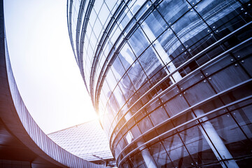 Obraz premium Personal Perspective of Contemporary Architectural Office City Landscape