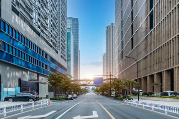 Urban streets and modern architecture