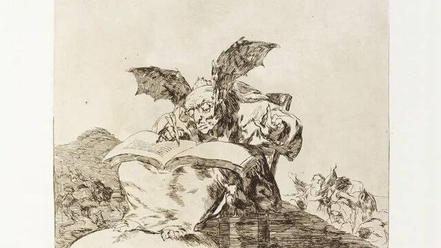 XVIII Century Francisco Goya Animated Etching