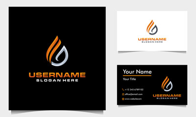 Abstract Fire Flame logo Design template