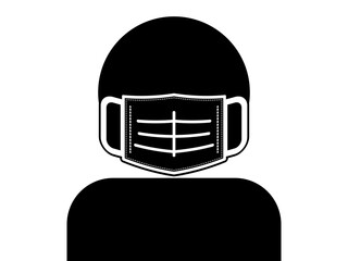 マスクをした人物アイコン