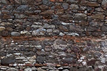 gray stone old fortress wall
