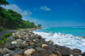 tropical beach in Jamaica 