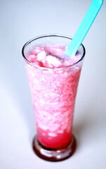 Kopyor coconut ice on white background. 