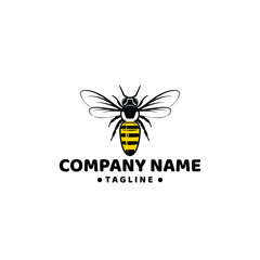 Bee, honey logo illustration vector