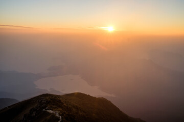 mountain landscape with clouds