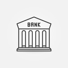 Bank Building linear vector concept icon or logo element