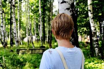 young woman in the park