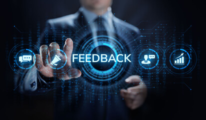 Feedback Customer satisfaction review testimonials service business concept.