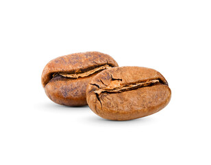 Coffee beans isolated on white background