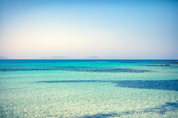 Distant remote island paradise with exotical vivid colors.