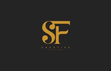 Elegant SF Letter Linked Monogram Logo Design