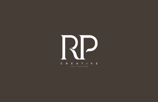 Elegant RP Letter Linked Monogram Logo Design