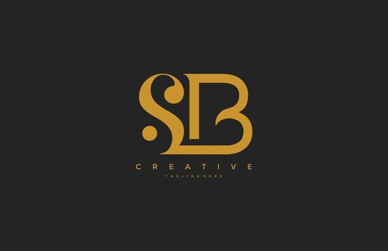 Elegant SB Letter Linked Monogram Logo Design