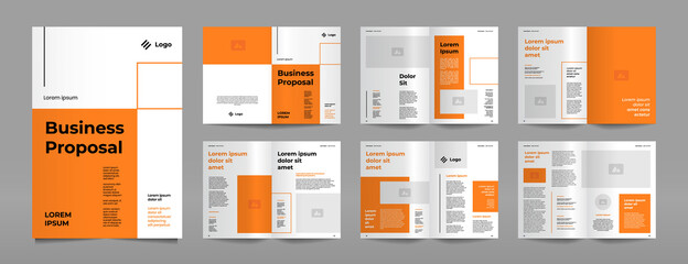 Business proposal brochure design template - obrazy, fototapety, plakaty
