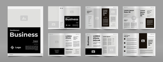Business proposal brochure design template - obrazy, fototapety, plakaty