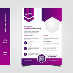 Corporate business flyer design template for marketing company