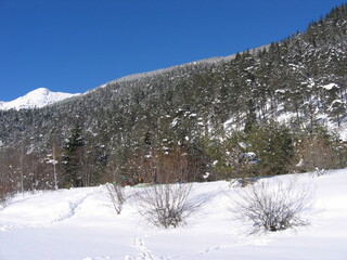 Gebirge im Winter